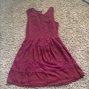 Red lace alterd state dress